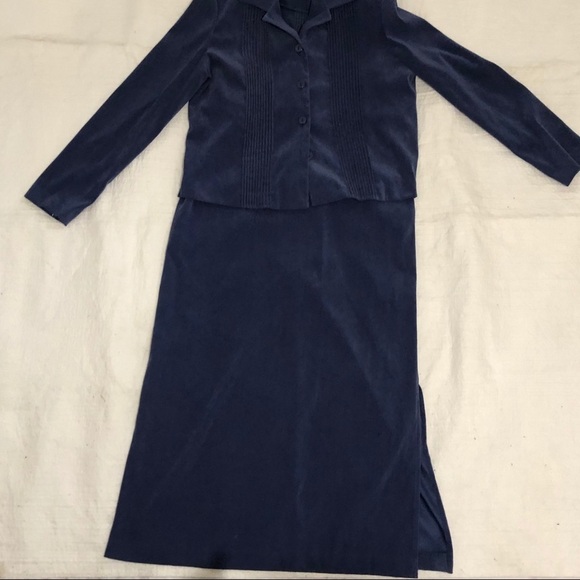 Womens Blue 2 pc Suit: Dress and Blazer. Size 10 - Picture 3 of 10